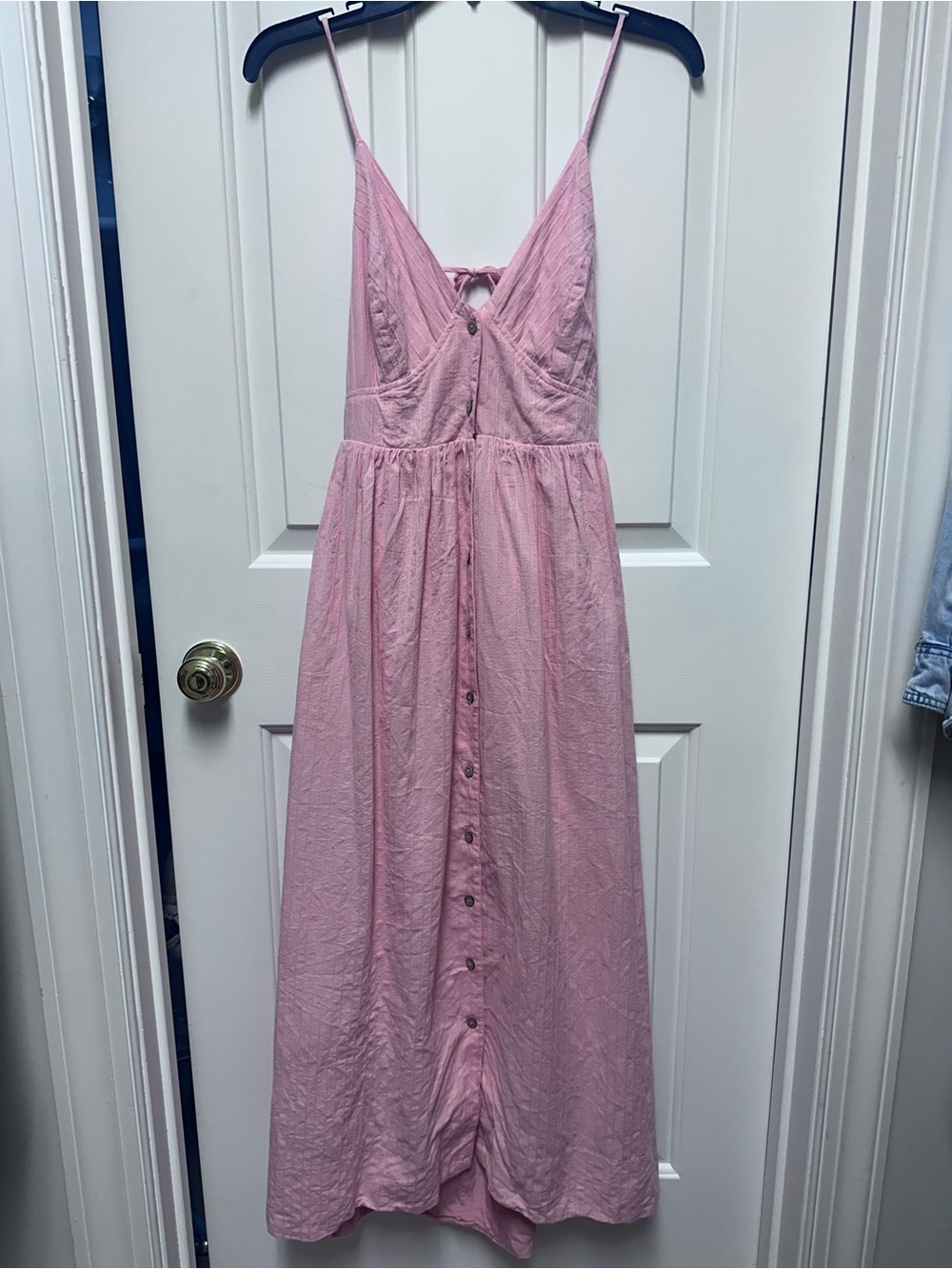 Papermoon Pink Midi Button-Front Sundress